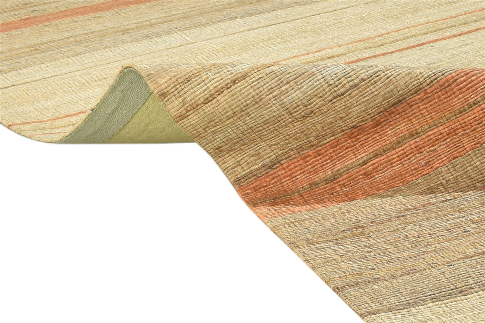 5' X 8' Rug Jute Sage Modern Jacquard Loom Bohemian Striped Room Size Carpet 7864469225621