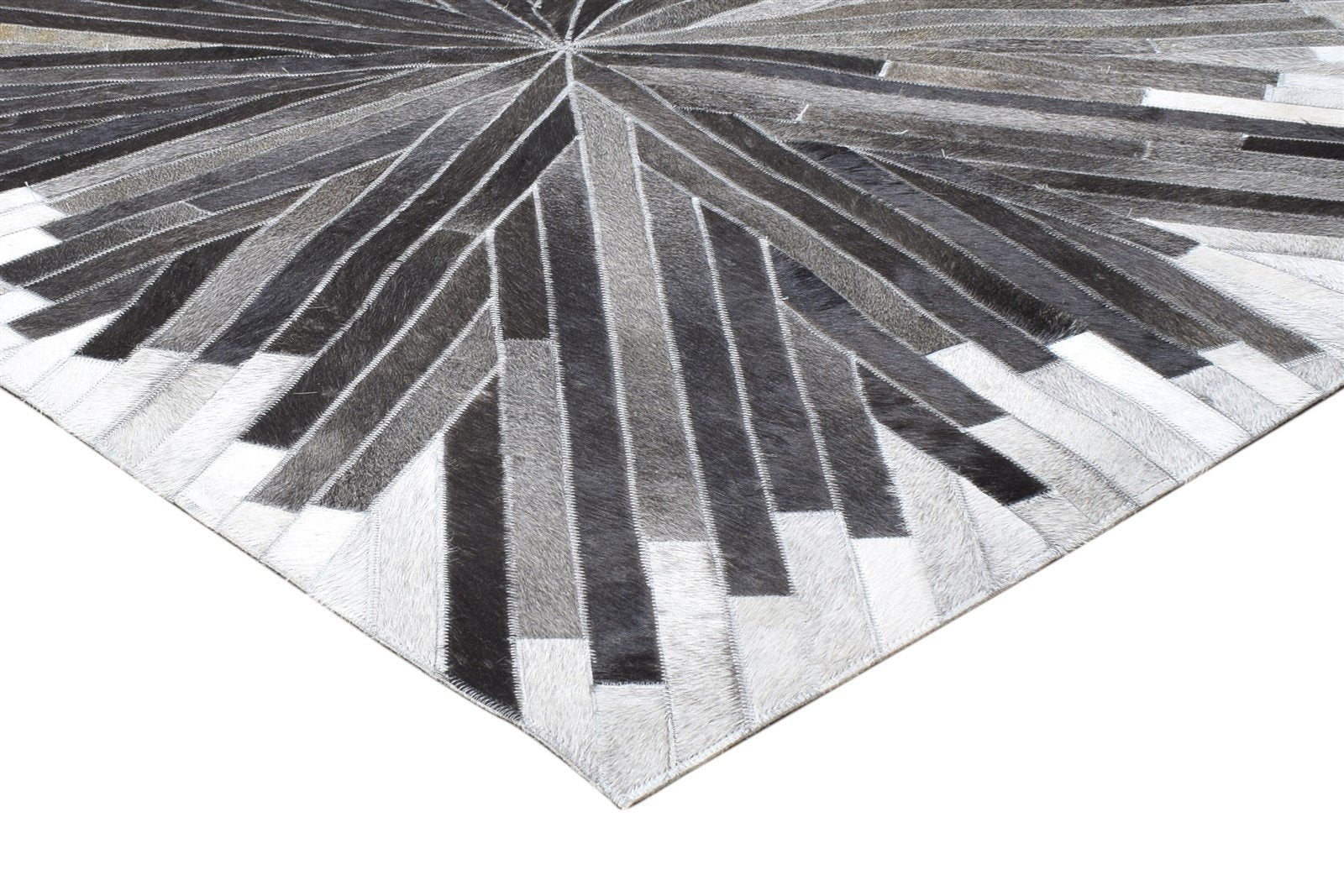5' X 8' Rug Leather Ivory Modern Hand Woven French Abstract Room Size Carpet 7864502190229