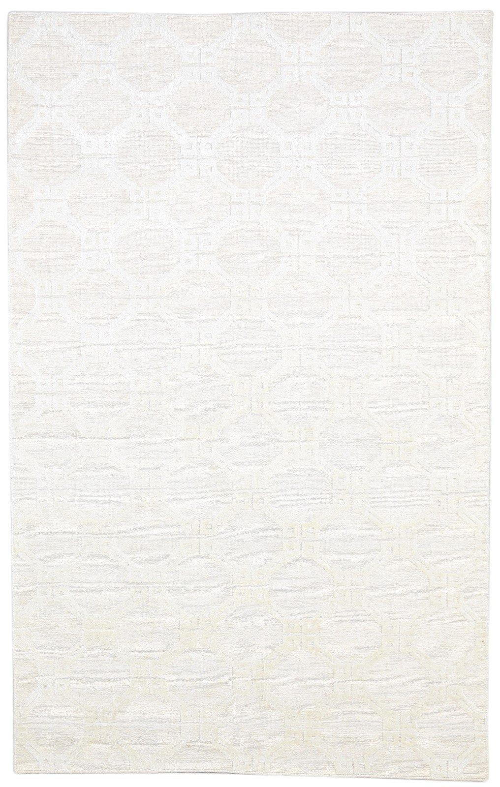 5' X 8' Rug Linen Sand Modern Hand Knotted Moroccan Trellis Room Size Carpet 7864890654869