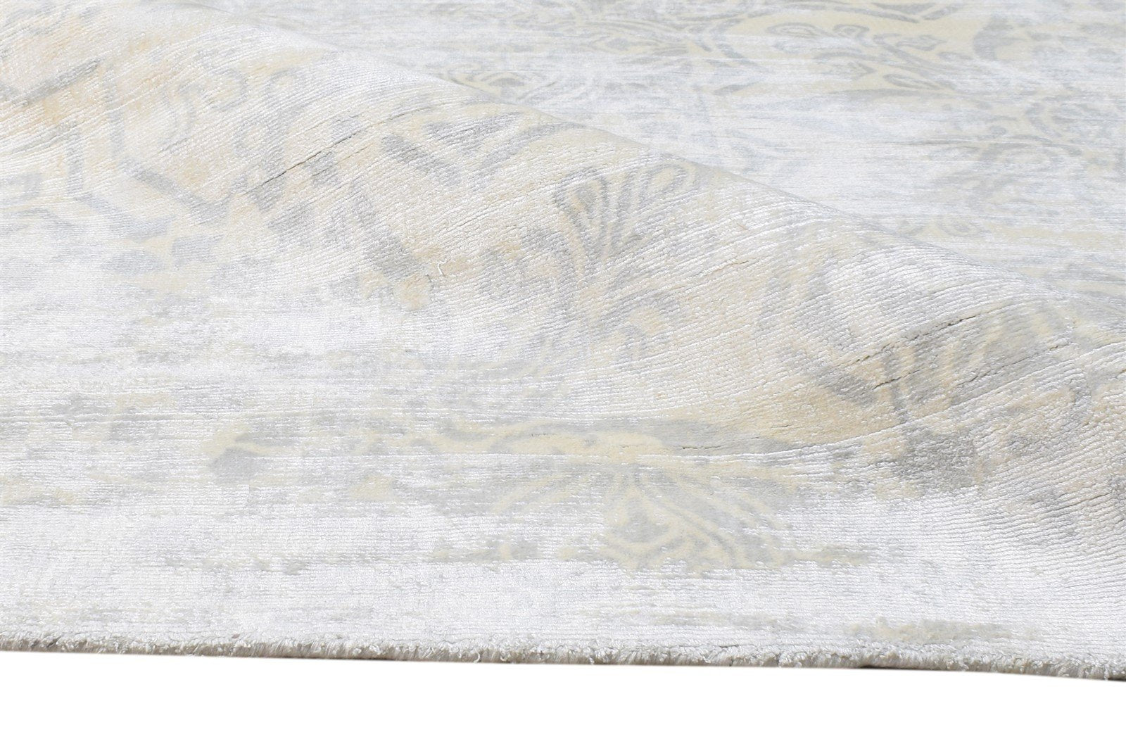 5' X 8' Rug Silk Cream Modern Handloom Scandinavian Floral Room Size Carpet 7865140084885