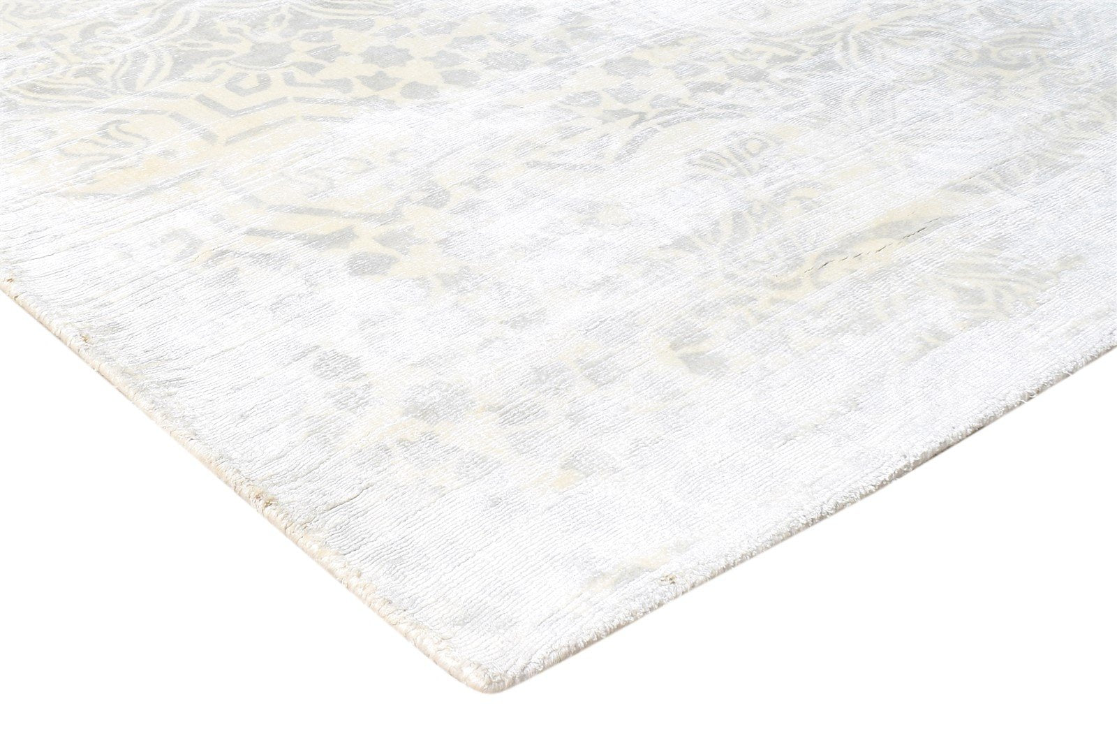 5' X 8' Rug Silk Cream Modern Handloom Scandinavian Floral Room Size Carpet 7865140084885