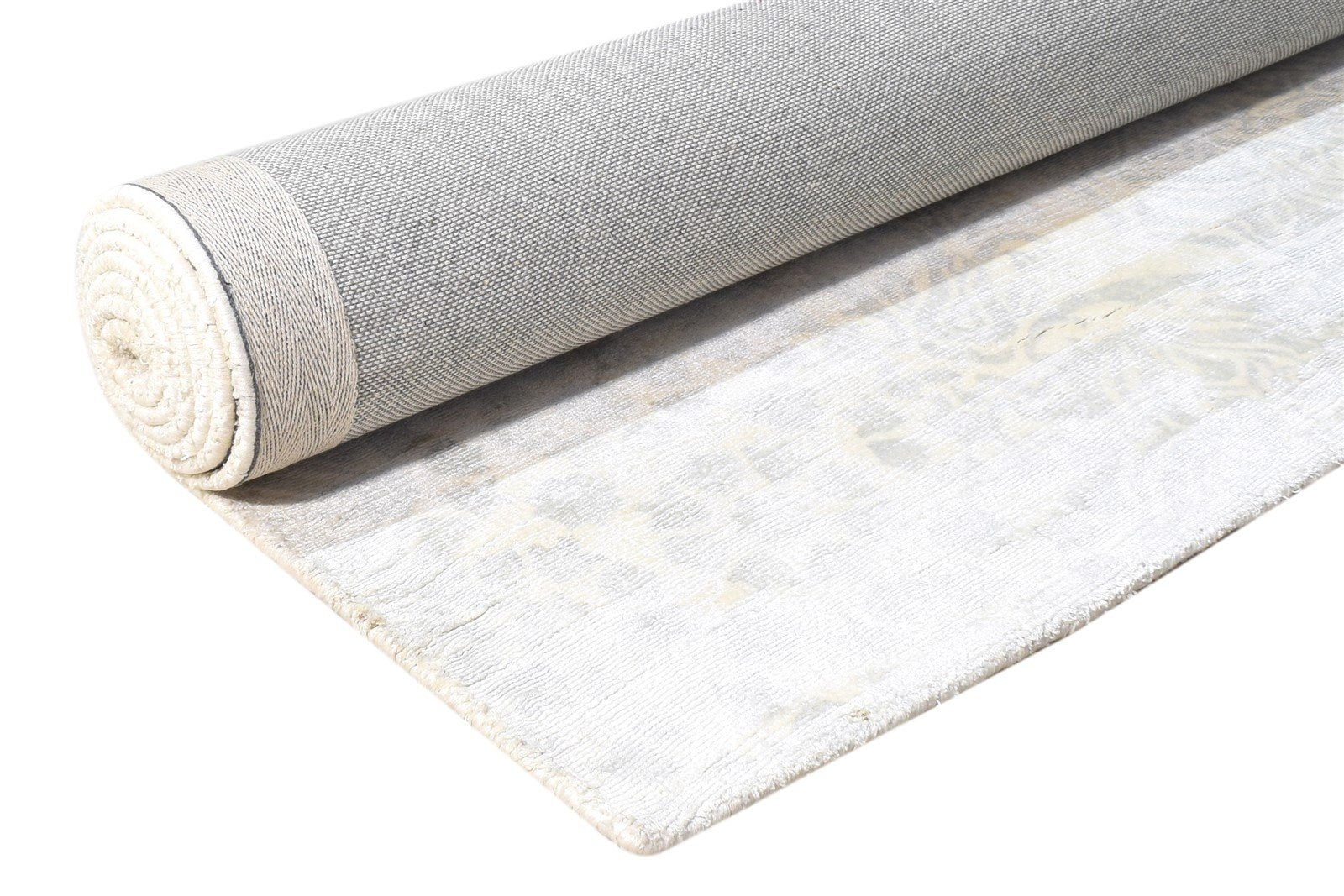 5' X 8' Rug Silk Cream Modern Handloom Scandinavian Floral Room Size Carpet 7865140084885