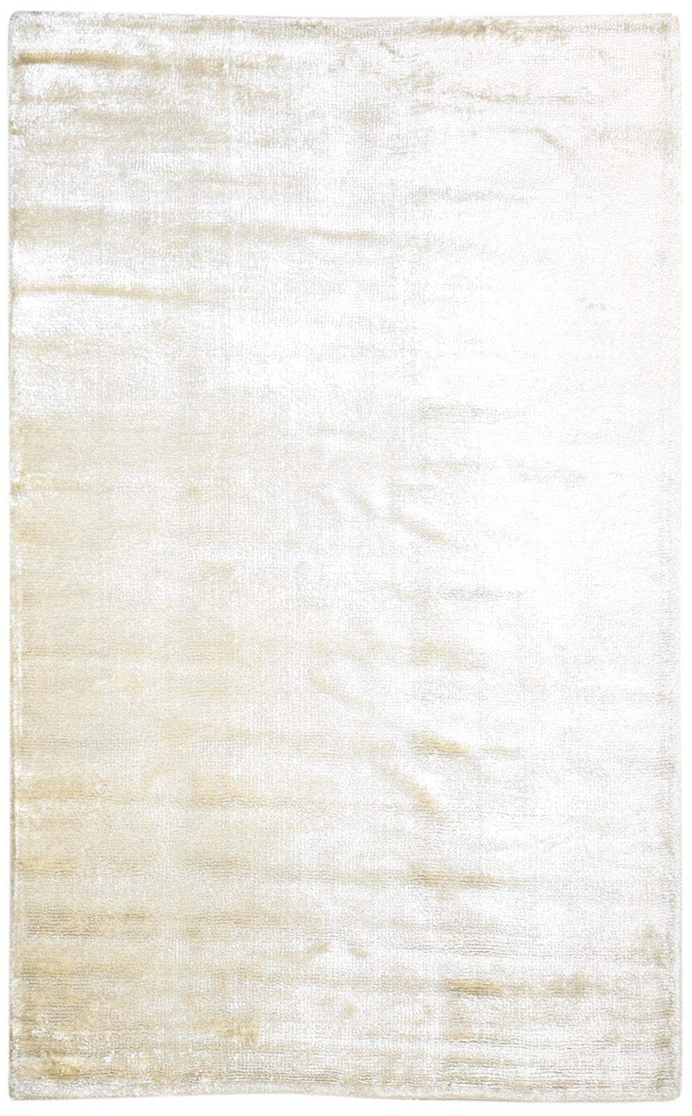 5' X 8' Rug Silk Cream Modern Handloom Scandinavian Solid Room Size Carpet 7865075499157