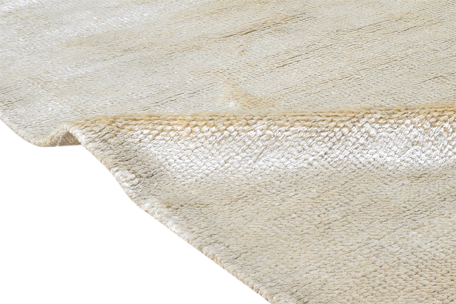 5' X 8' Rug Silk Cream Modern Handloom Scandinavian Solid Room Size Carpet 7865075499157