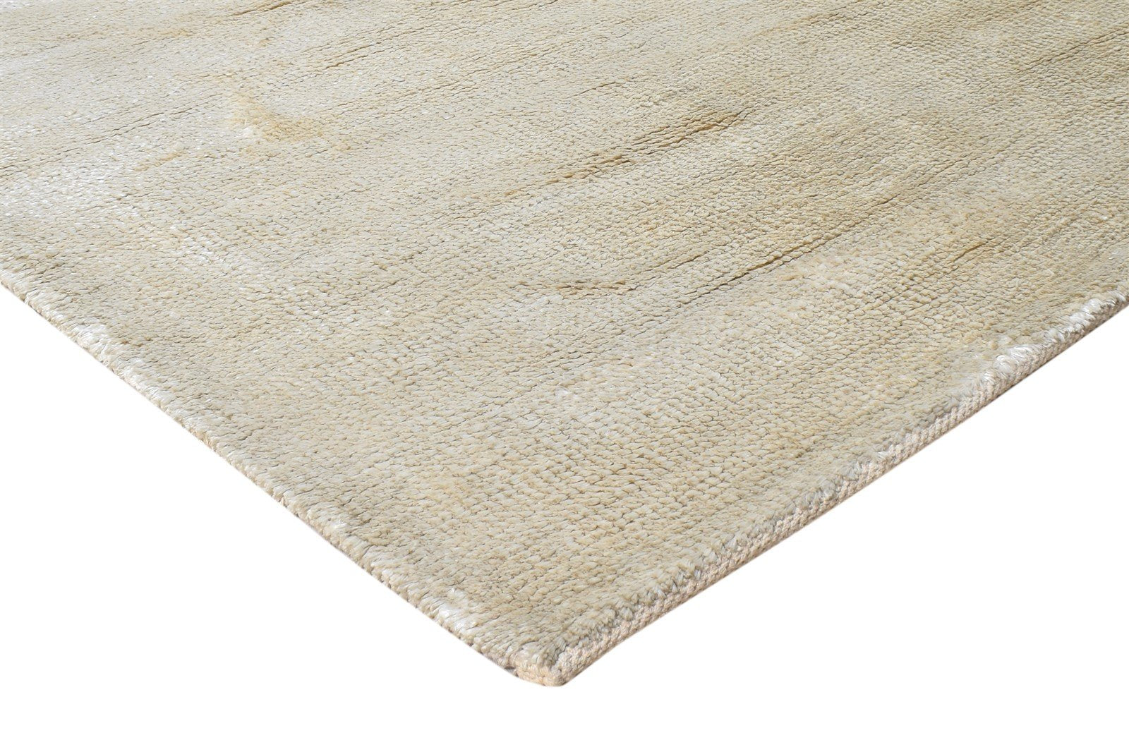 5' X 8' Rug Silk Cream Modern Handloom Scandinavian Solid Room Size Carpet 7865075499157