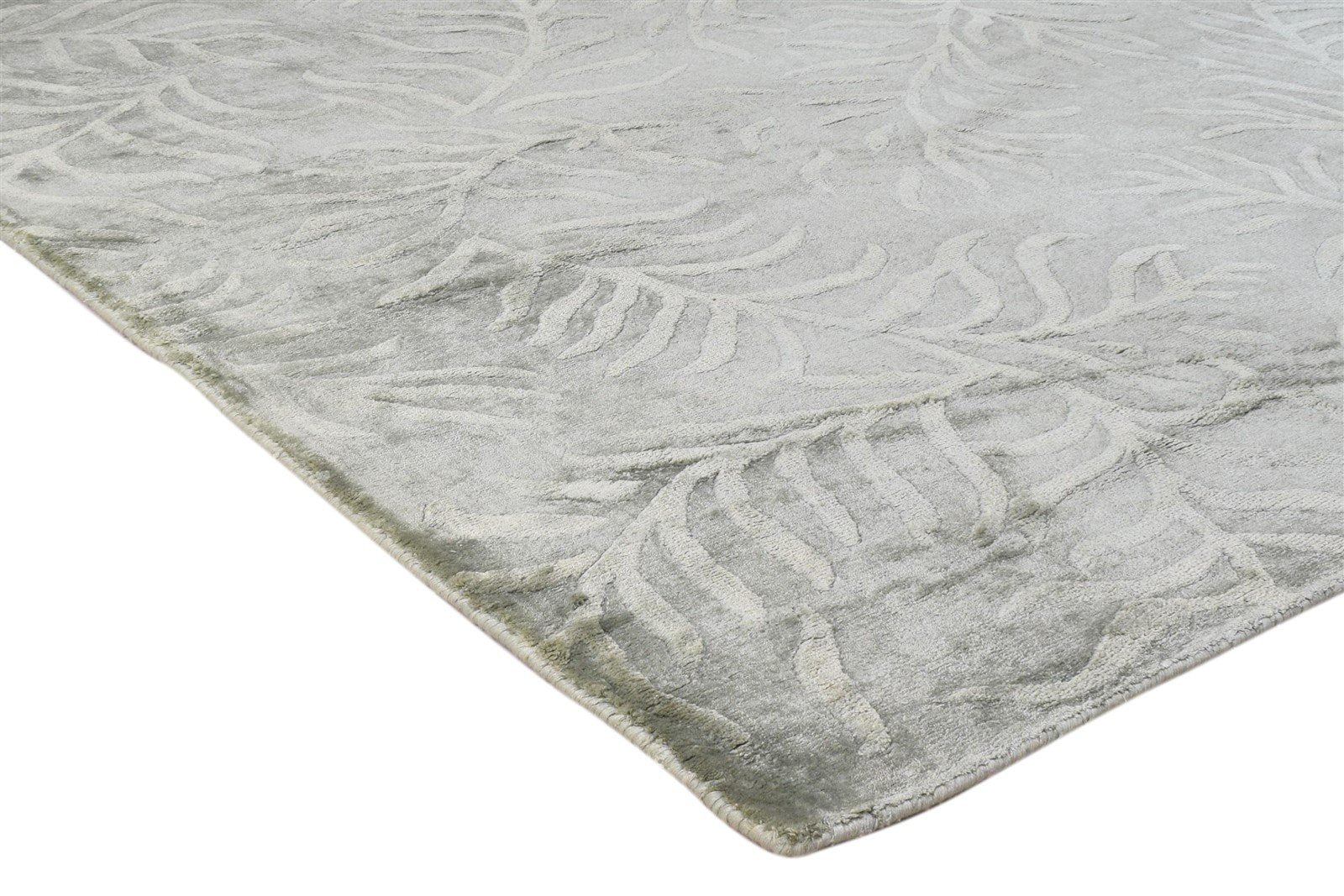 5' X 8' Rug Silk Grey Modern Handloom French Floral Room Size Carpet 7860697268373