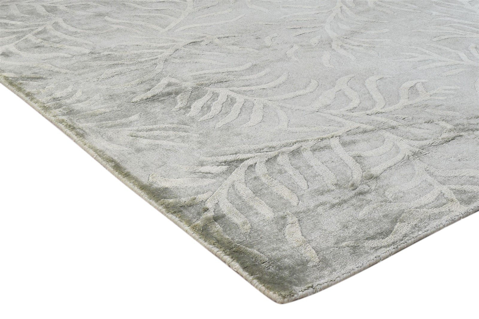 5' X 8' Rug Silk Grey Modern Handloom French Floral Room Size Carpet 7860697268373