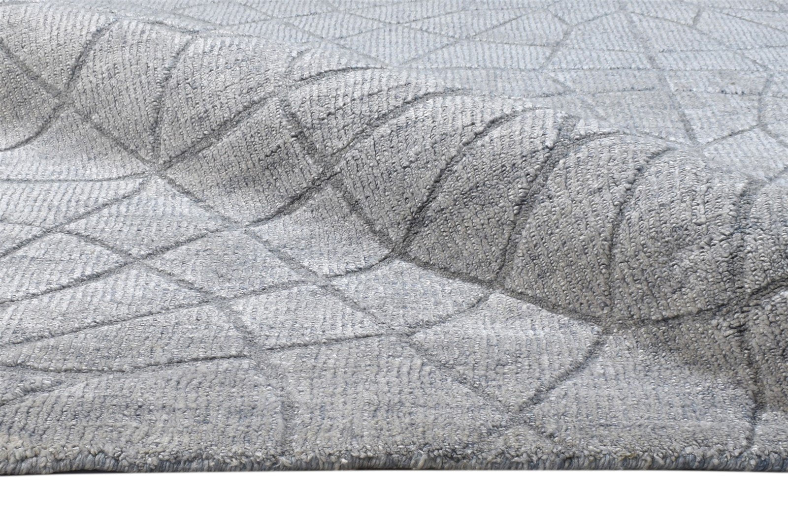 5' X 8' Rug Silk Grey Modern Handloom Moroccan Trellis Room Size Carpet 7864440127637