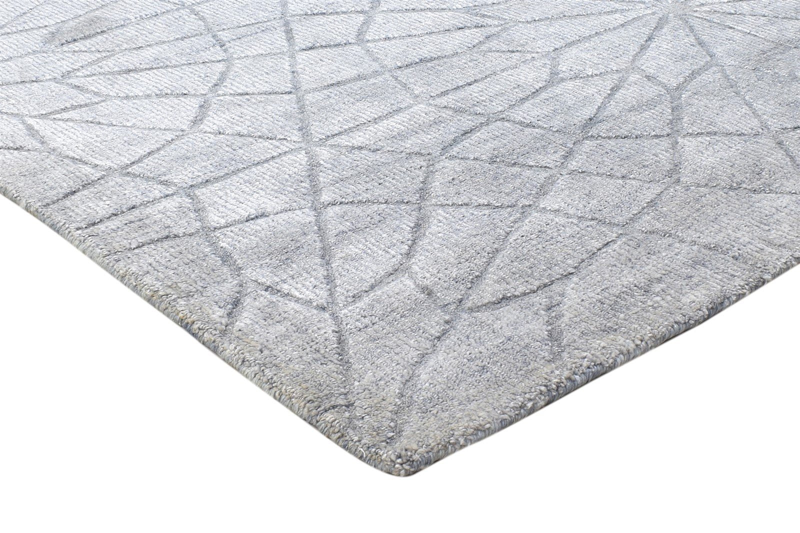 5' X 8' Rug Silk Grey Modern Handloom Moroccan Trellis Room Size Carpet 7864440127637