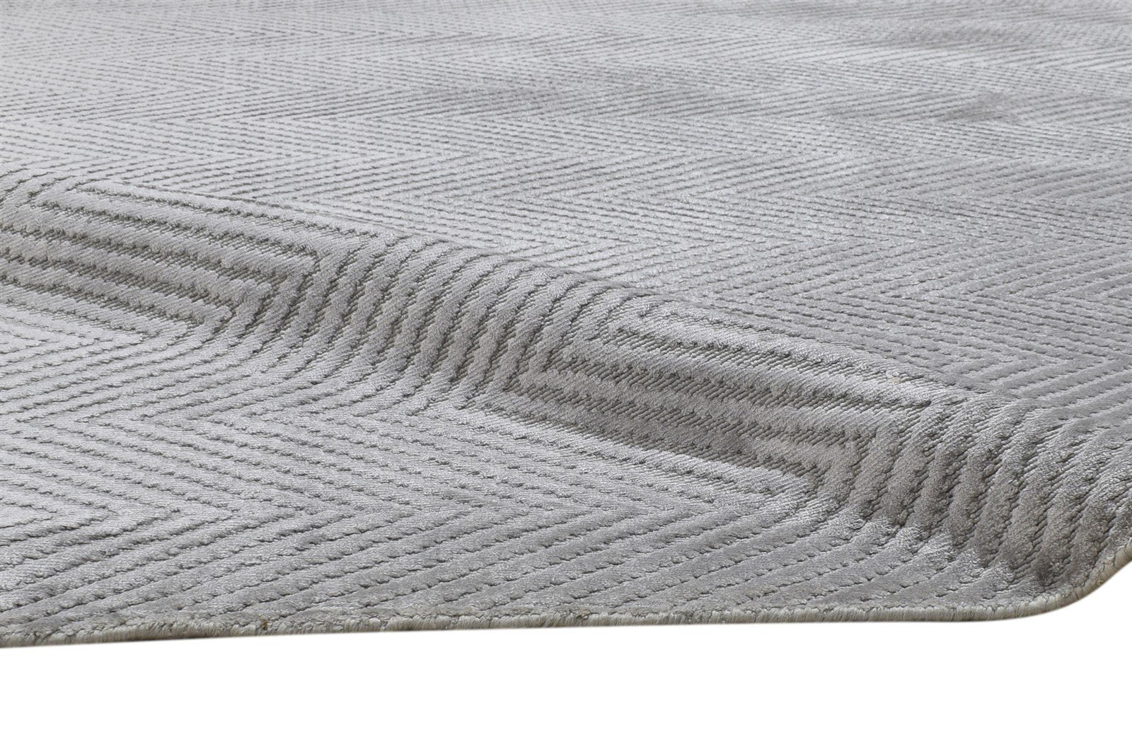 5' X 8' Rug Silk Grey Modern Handloom Scandinavian Diamond Room Size Carpet 7864158126229