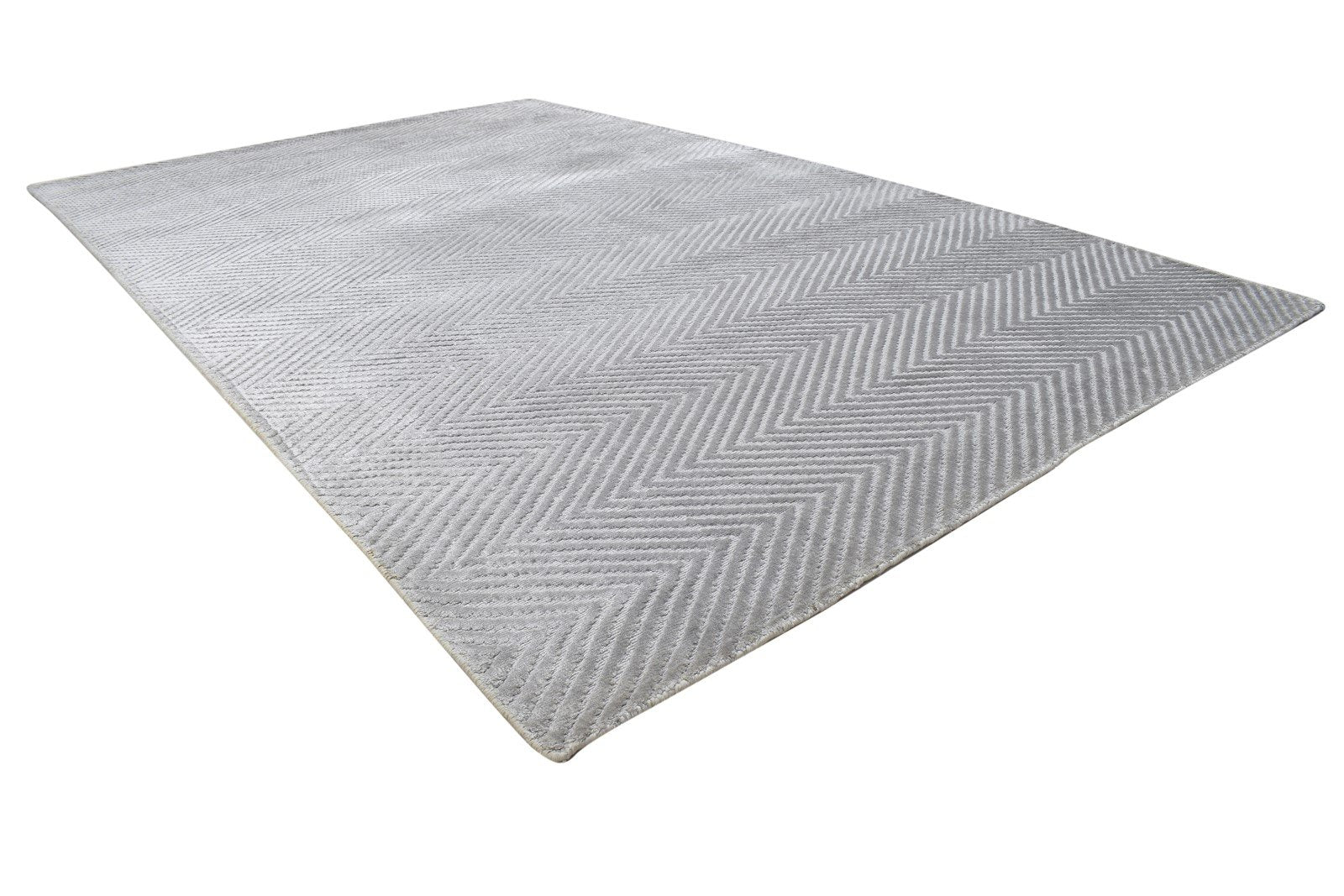 5' X 8' Rug Silk Grey Modern Handloom Scandinavian Diamond Room Size Carpet 7864158126229