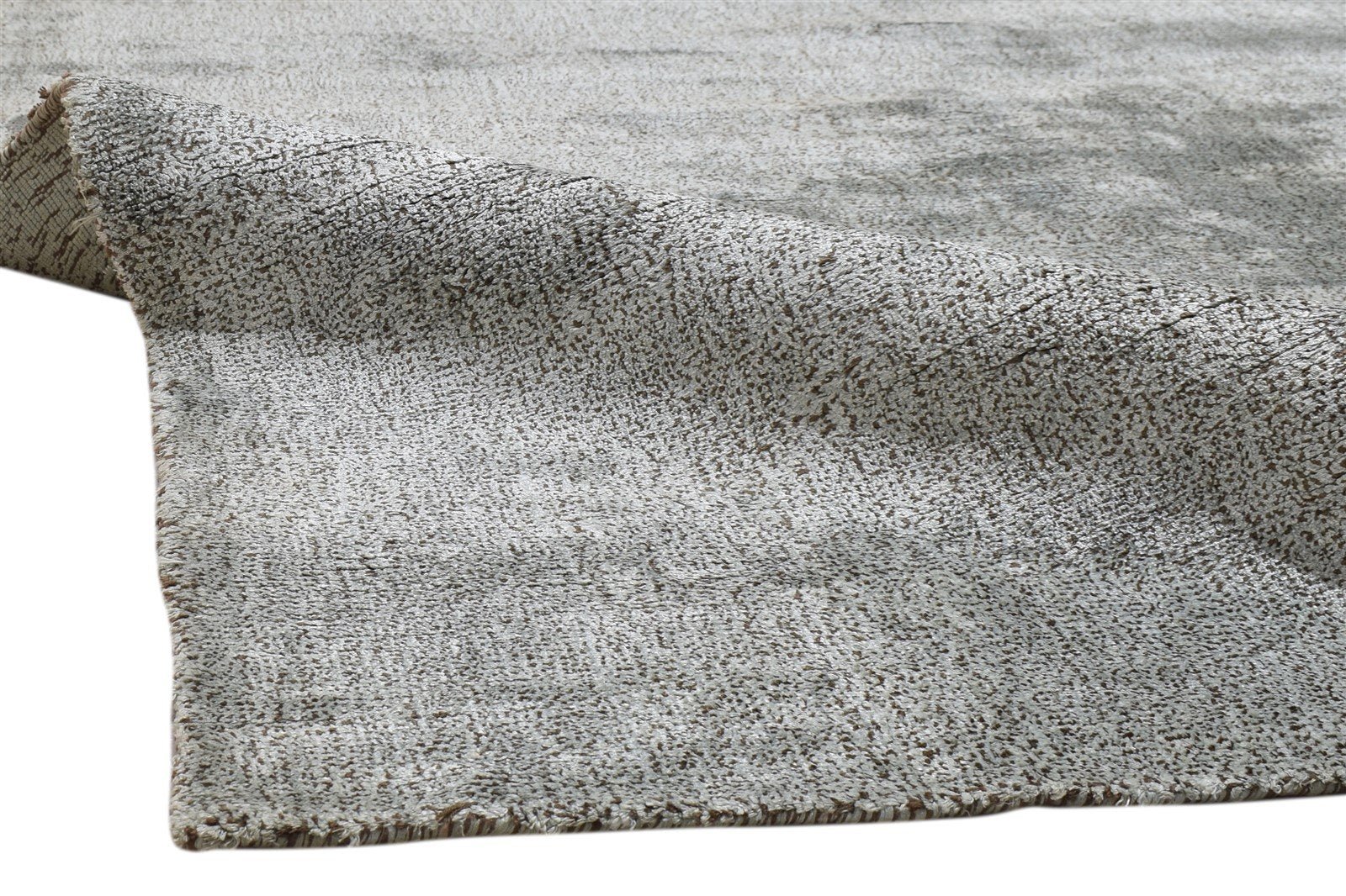 5' X 8' Rug Silk Grey Modern Handloom Scandinavian Solid Room Size Carpet 7860697596053