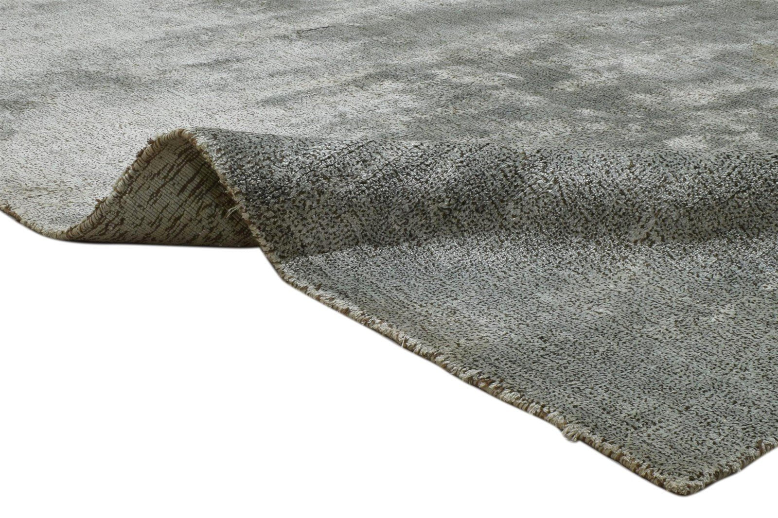 5' X 8' Rug Silk Grey Modern Handloom Scandinavian Solid Room Size Carpet 7860697596053