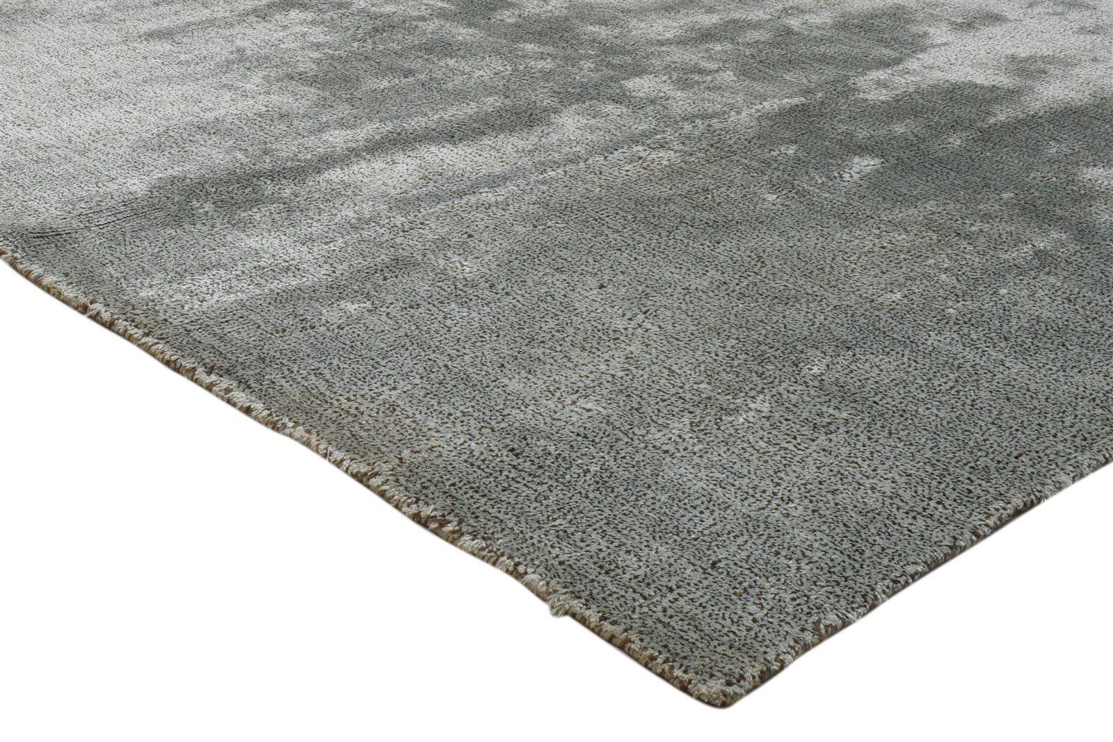 5' X 8' Rug Silk Grey Modern Handloom Scandinavian Solid Room Size Carpet 7860697596053