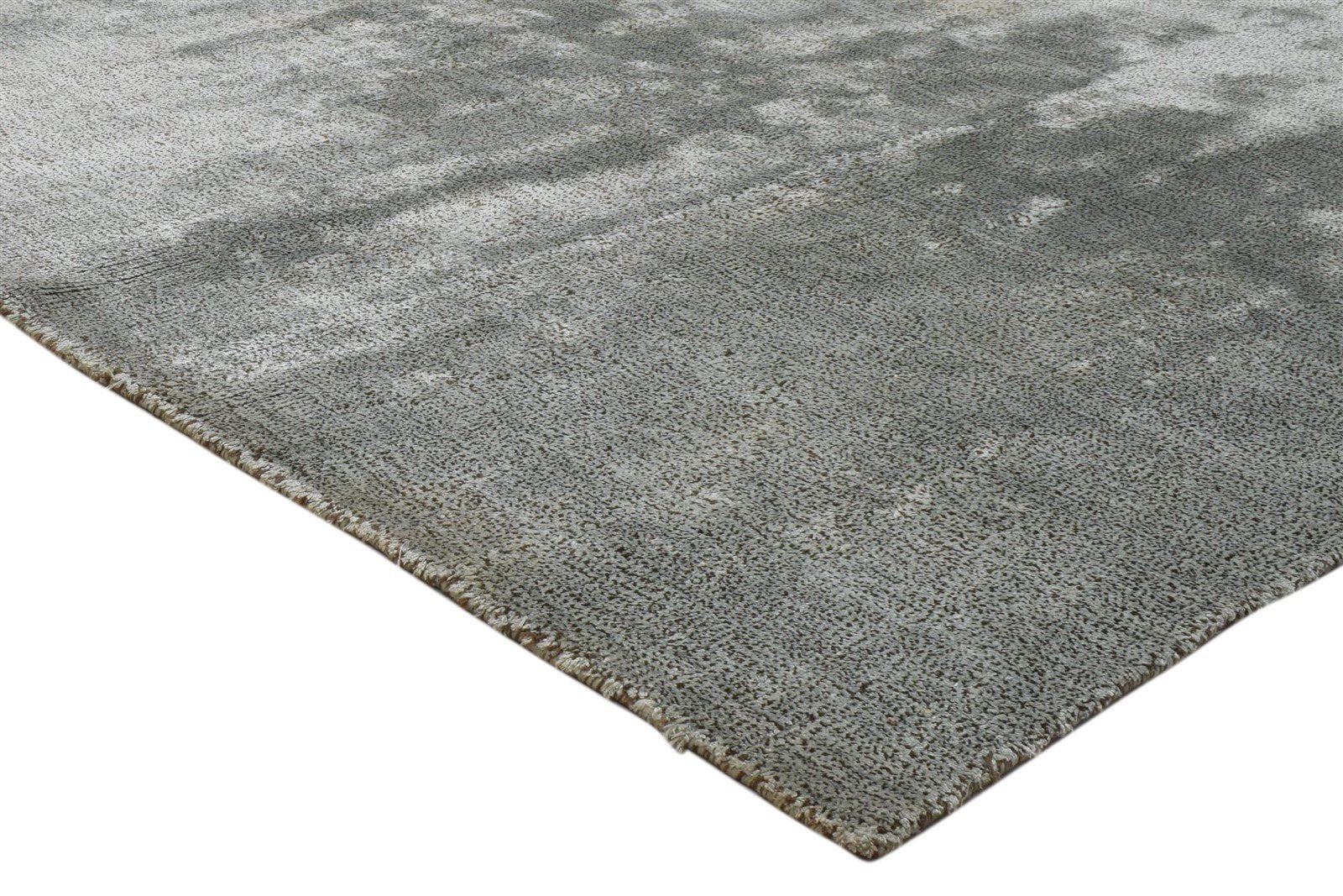 5' X 8' Rug Silk Grey Modern Handloom Scandinavian Solid Room Size Carpet 7860697596053