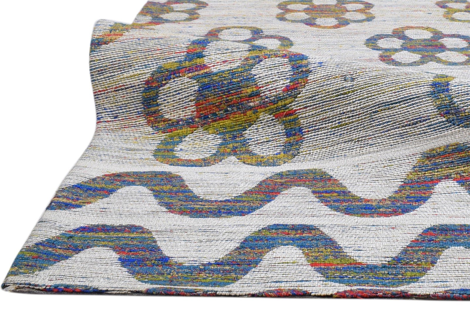 5' X 8' Rug Silk Grey Modern Jacquard Loom Scandinavian Floral Room Size Carpet 7860700020885