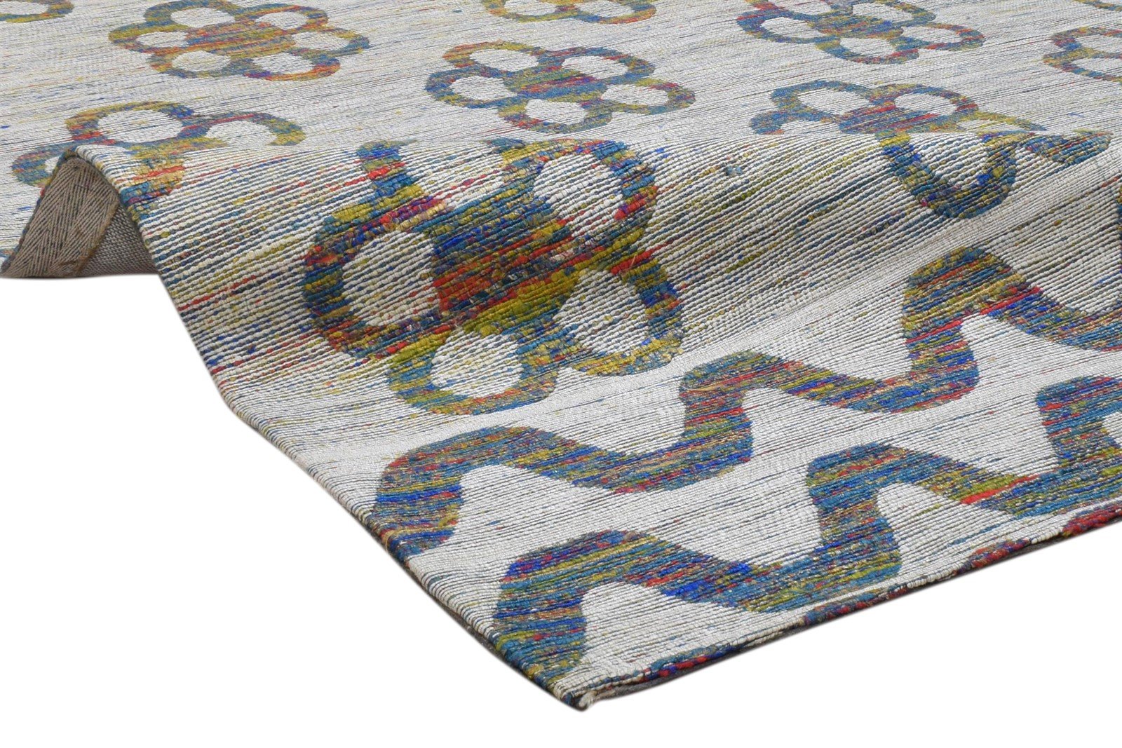 5' X 8' Rug Silk Grey Modern Jacquard Loom Scandinavian Floral Room Size Carpet 7860700020885