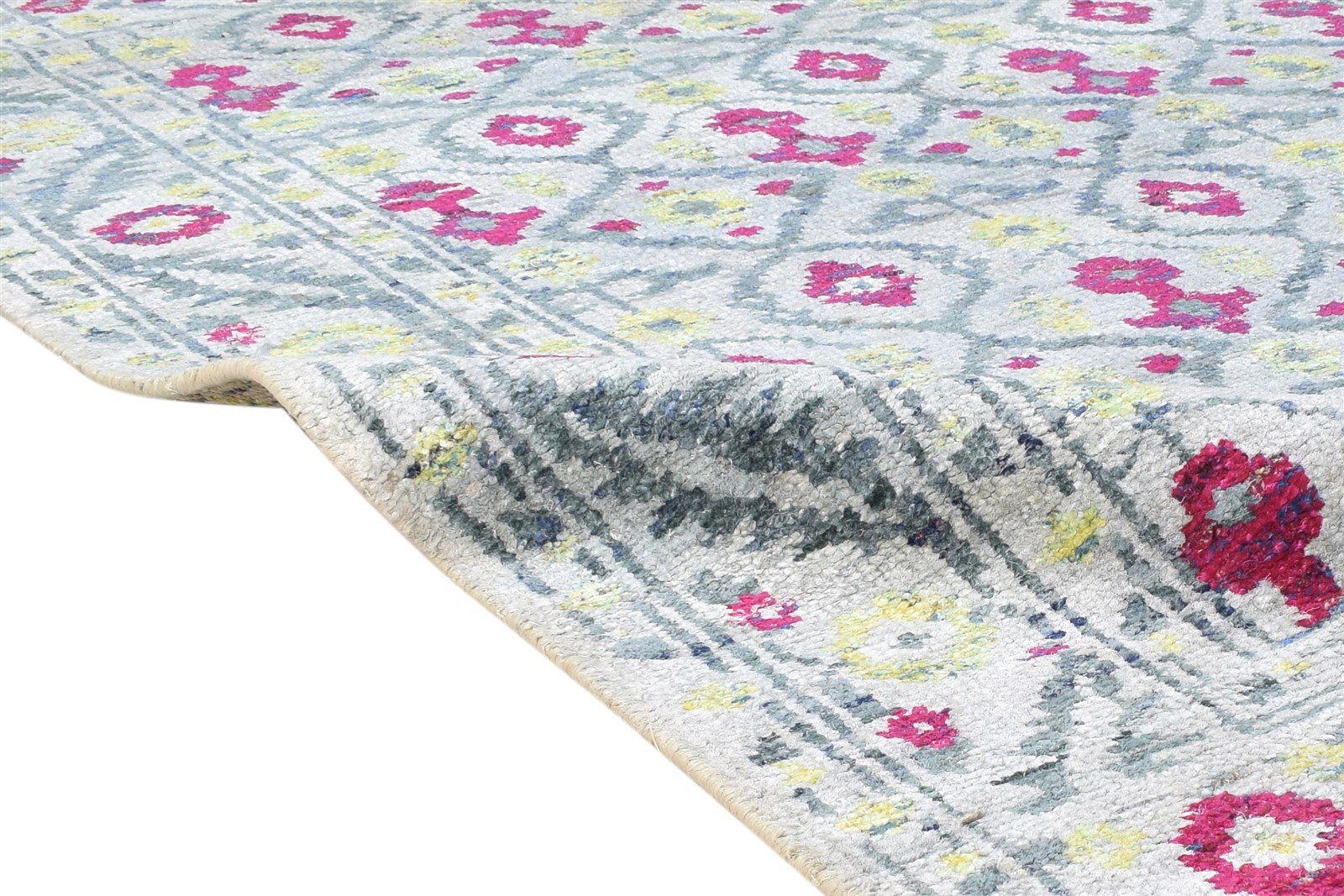 5' X 8' Rug Silk Grey Persian Hand Knotted Bokhara Oriental Room Size Carpet 7865142116501