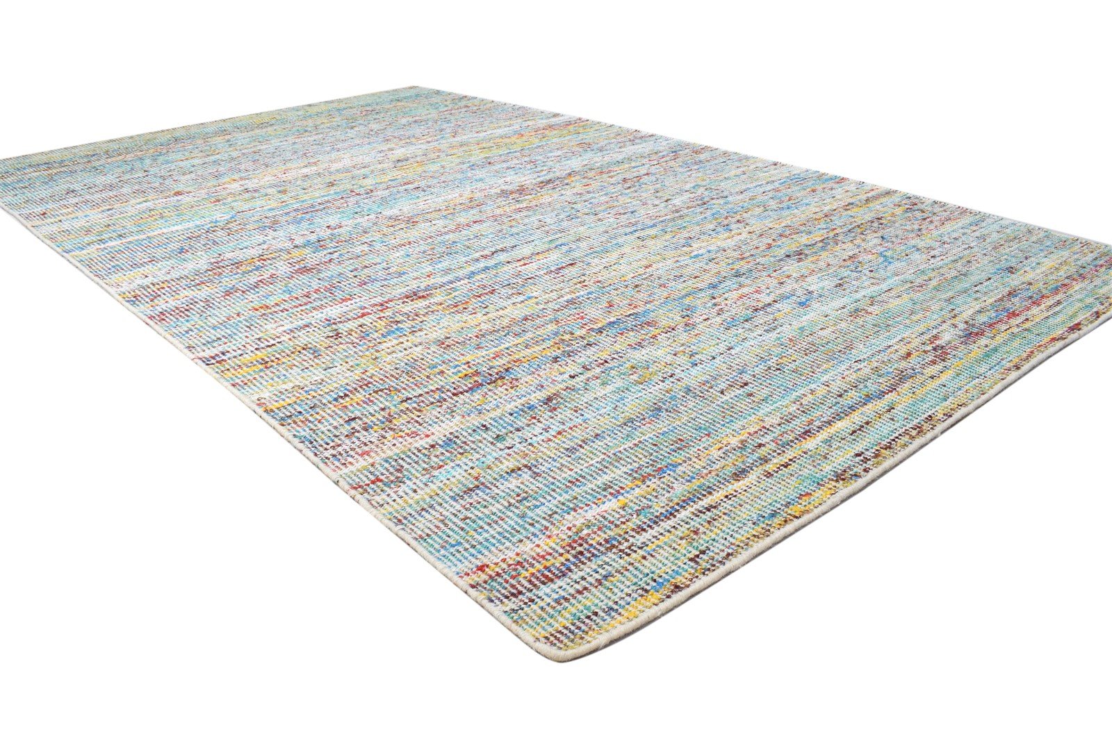 5' X 8' Rug Silk Multi Color Modern Dhurrie Bohemian Abstract Room Size Carpet 7864150458517