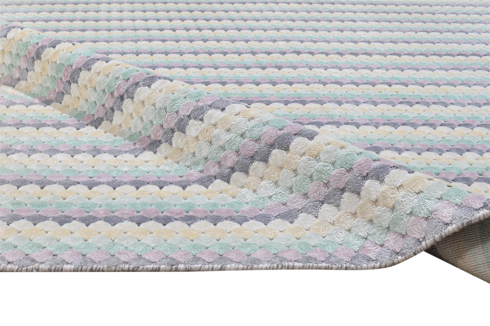 5' X 8' Rug Silk Purple Modern Handloom Scandinavian Striped Room Size Carpet 7864165236885