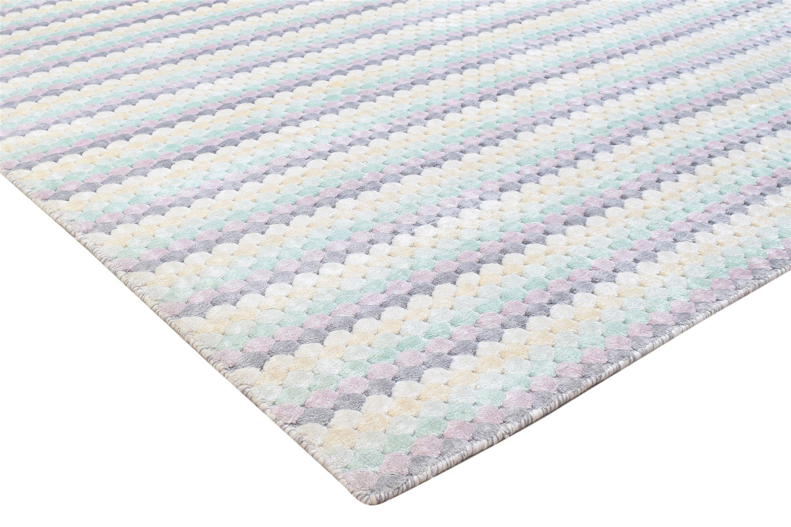 5' X 8' Rug Silk Purple Modern Handloom Scandinavian Striped Room Size Carpet 7864165236885