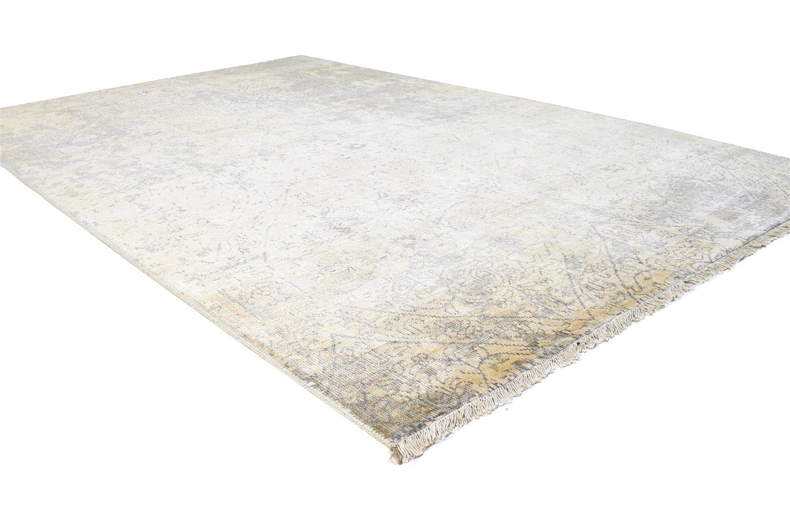 5' X 8' Rug Silk Sage Modern Hand Knotted French Abstract Room Size Carpet 7864804606101
