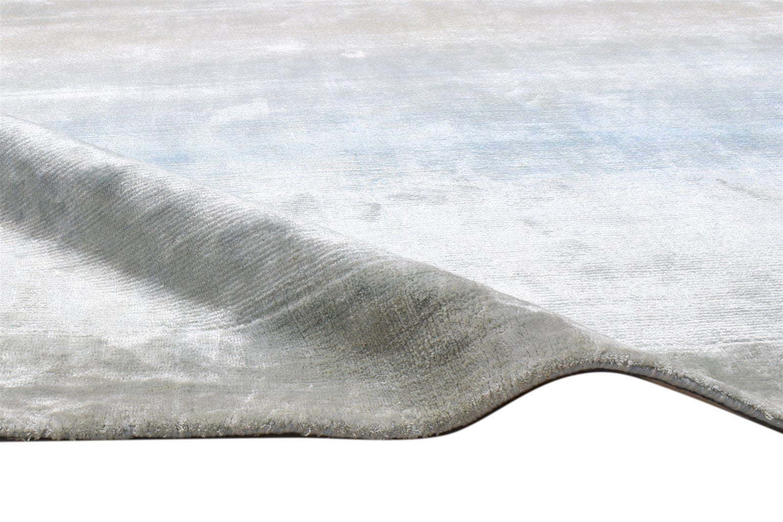 5' X 8' Rug Silk Silver Modern Handloom Scandinavian Ombre Room Size Carpet 7864149147797