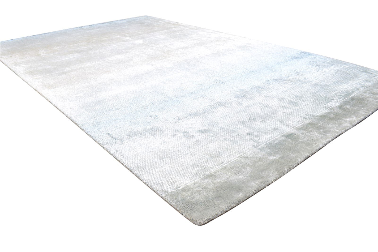 5' X 8' Rug Silk Silver Modern Handloom Scandinavian Ombre Room Size Carpet 7864149147797