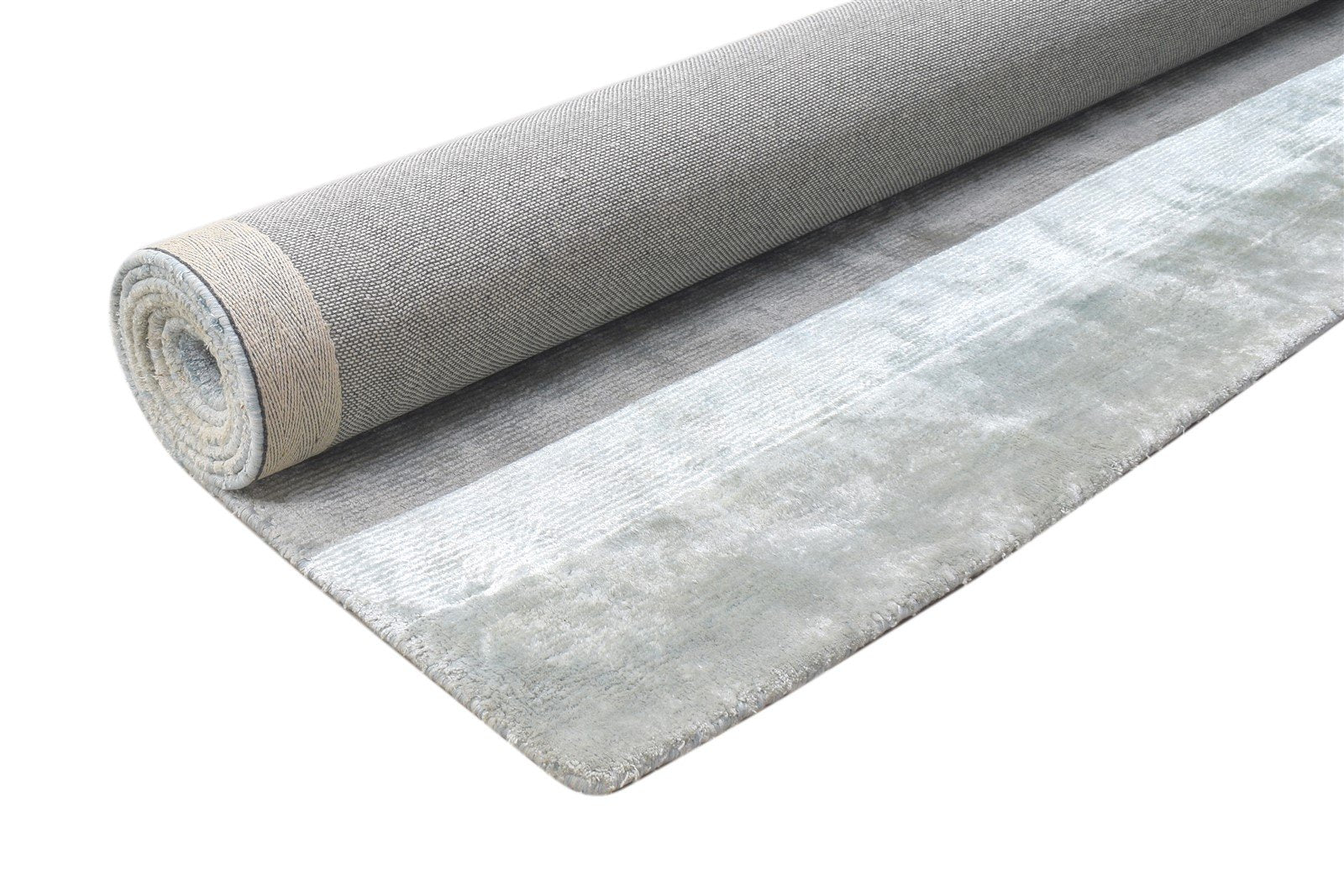 5' X 8' Rug Silk Silver Modern Handloom Scandinavian Ombre Room Size Carpet 7864149147797
