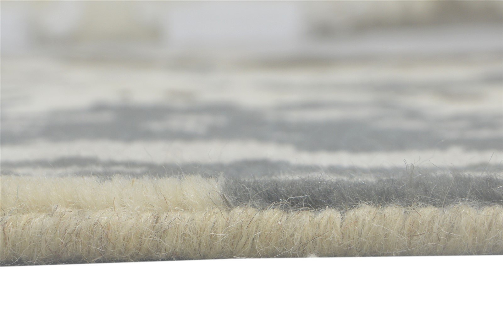 5' X 8' Rug Wool Beige Modern Hand Knotted Indian Abstract Room Size Carpet 7864088723605