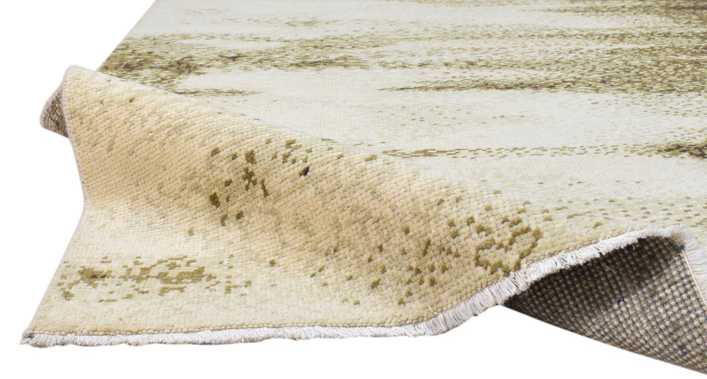 5' X 8' Rug Wool Beige Modern Hand Knotted Indian Galaxy Room Size Carpet 7860678000789