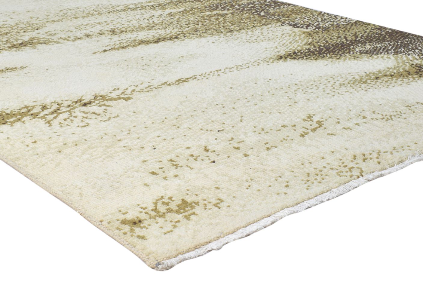 5' X 8' Rug Wool Beige Modern Hand Knotted Indian Galaxy Room Size Carpet 7860678000789