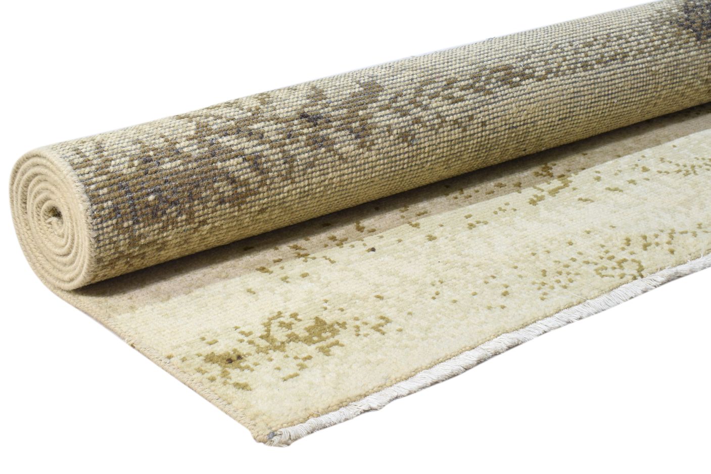 5' X 8' Rug Wool Beige Modern Hand Knotted Indian Galaxy Room Size Carpet 7860678000789
