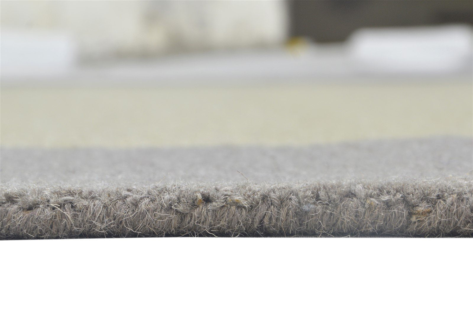 5' X 8' Rug Wool Beige Modern Hand Tufted Scandinavian Bordered Room Size Carpet 7864096948373