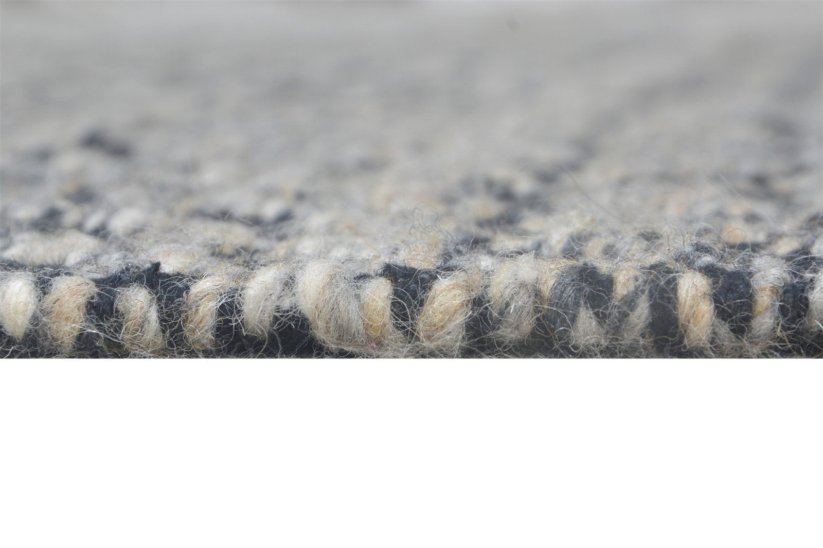 5' X 8' Rug Wool Black Modern Dhurrie Scandinavian Chevron Room Size Carpet 7865128059029