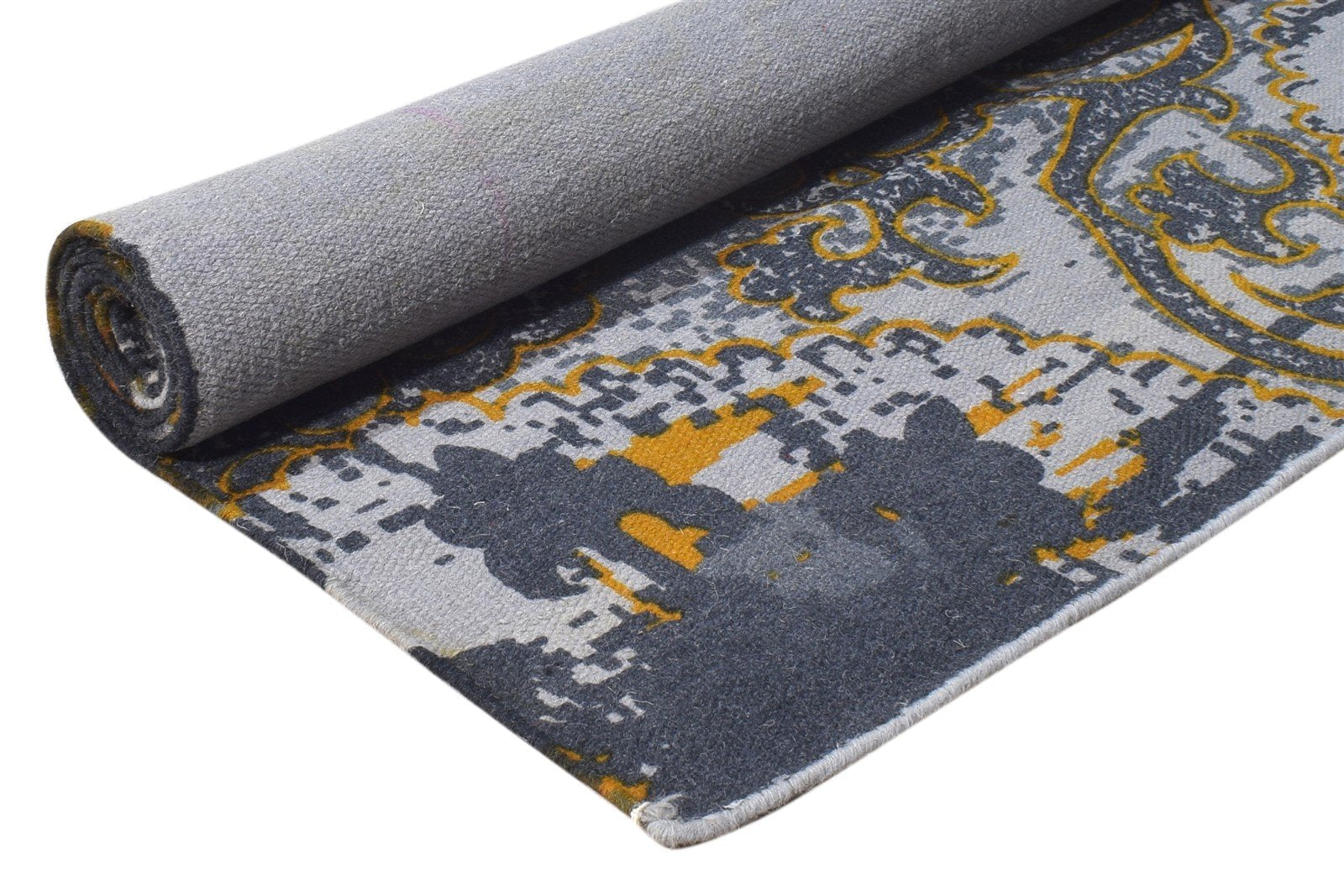 5' X 8' Rug Wool Blue Modern Dhurrie Bohemian Abstract Room Size Carpet 7865192251541