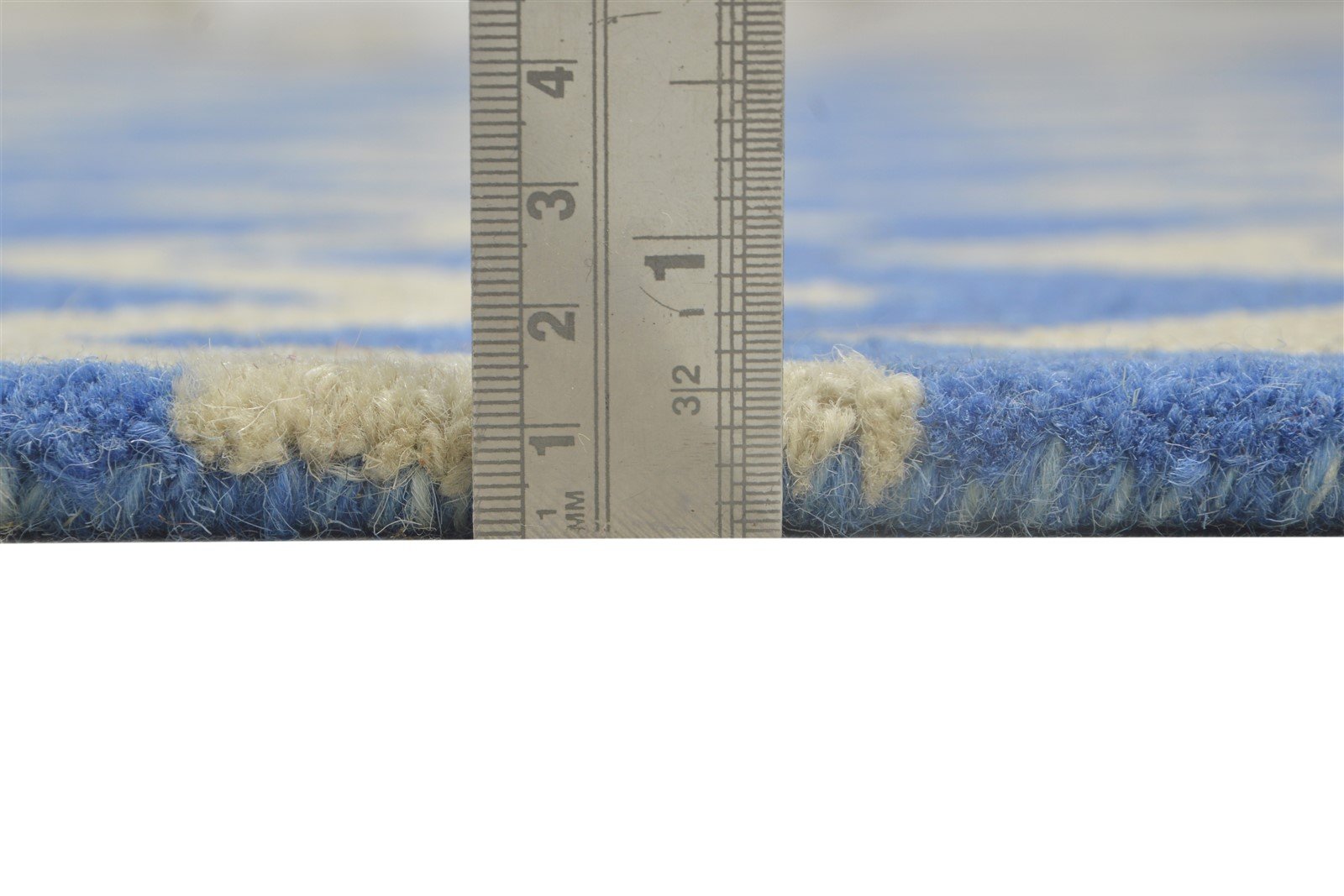 5' X 8' Rug Wool Blue Modern Hand Tufted Scandinavian Chevron Room Size Carpet 7864241160341
