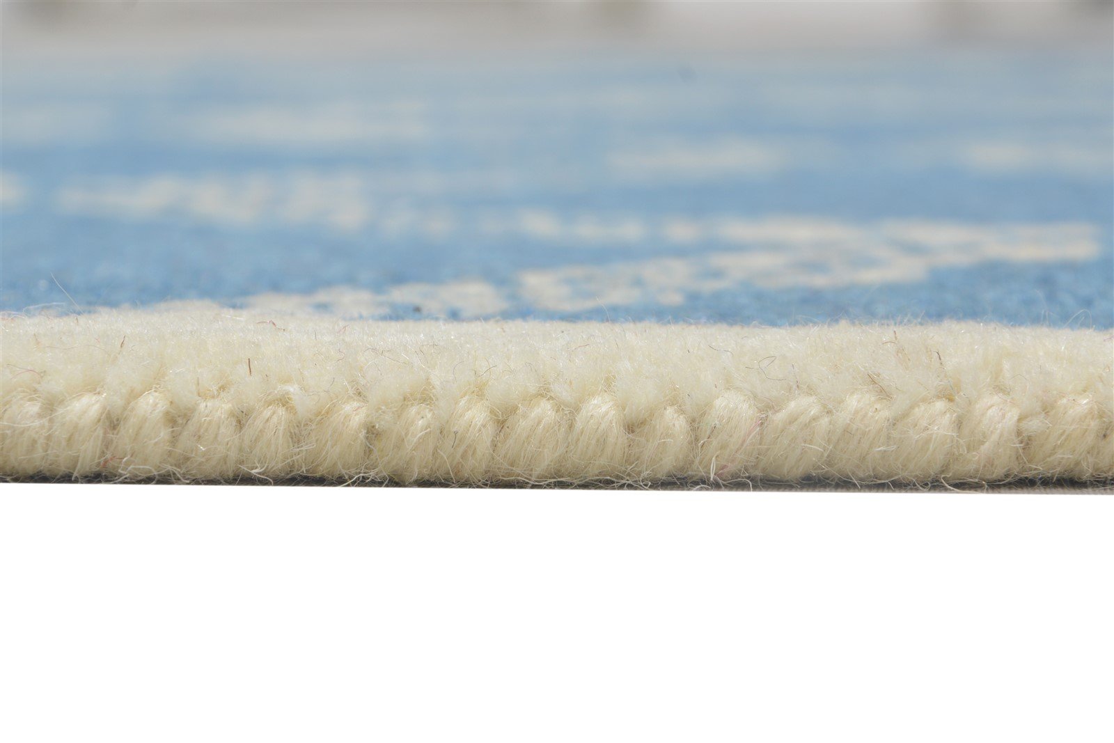 5' X 8' Rug Wool Blue Modern Hand Tufted Scandinavian Geometric Room Size Carpet 7864284741781