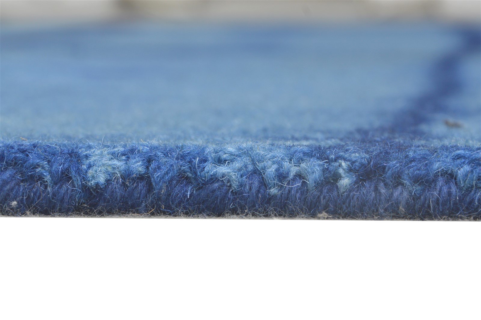 5' X 8' Rug Wool Blue Modern Hand Tufted Shibori Tie Dye Room Size Carpet 7865198641301