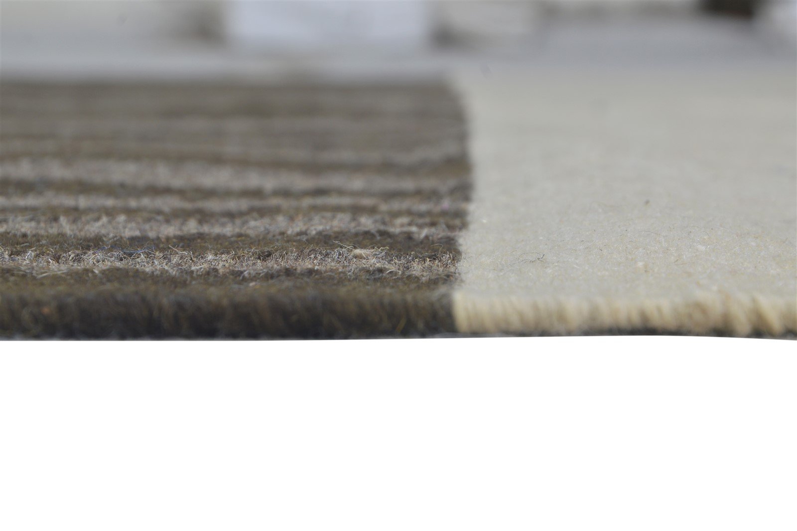 5' X 8' Rug Wool Brown Modern Dhurrie Scandinavian Abstract Room Size Carpet 7865192939669