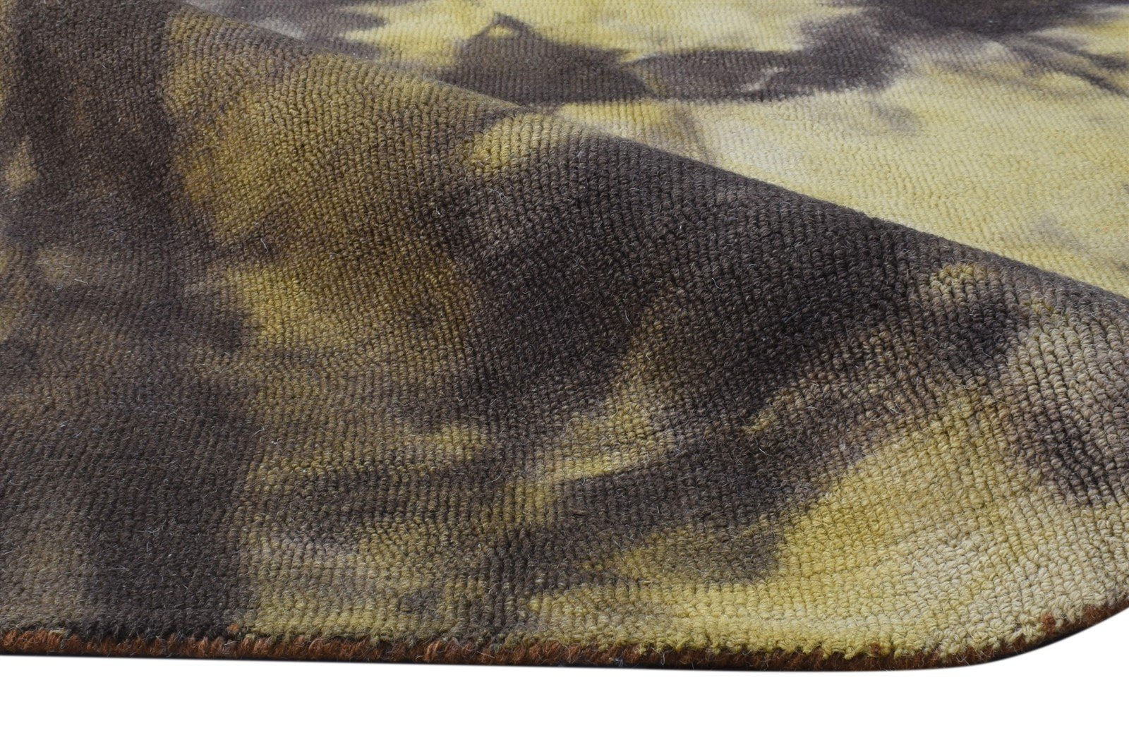 Shani 5' X 8' Rug Wool Brown Modern Hand Tufted Shibori Tie Dye 7865200509077