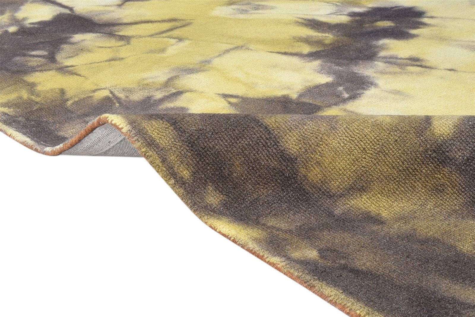 Shani 5' X 8' Rug Wool Brown Modern Hand Tufted Shibori Tie Dye 7865200509077