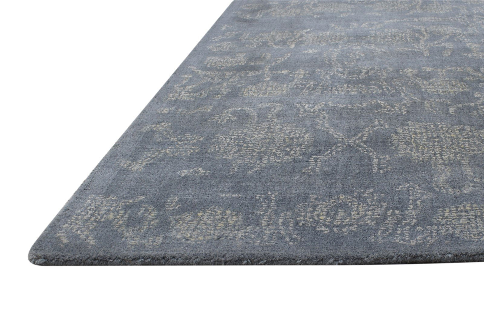 5' X 8' Rug Wool Charcoal Modern Hand Tufted Indian Abstract Room Size Carpet 7864330289301