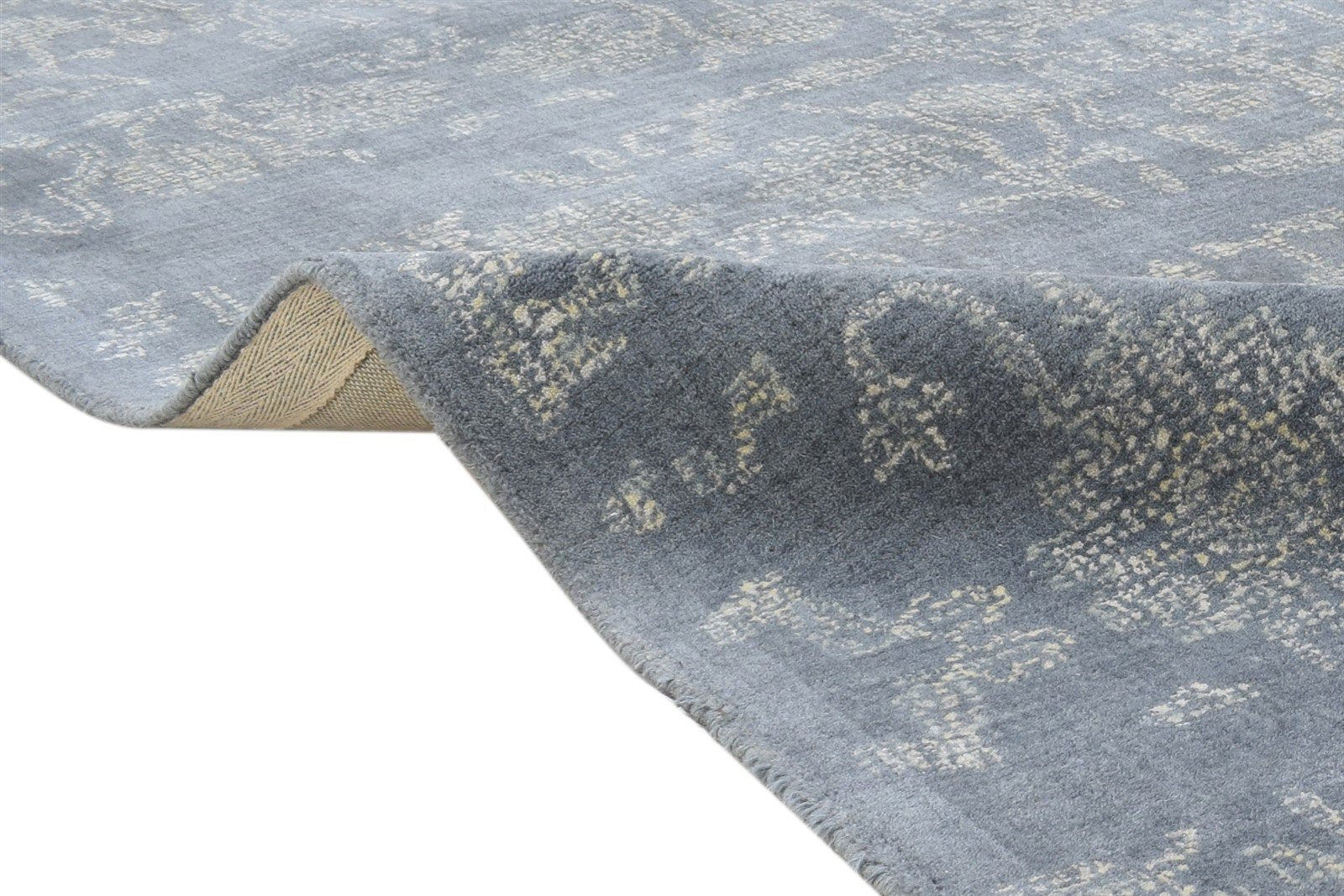5' X 8' Rug Wool Charcoal Modern Hand Tufted Indian Abstract Room Size Carpet 7864330289301