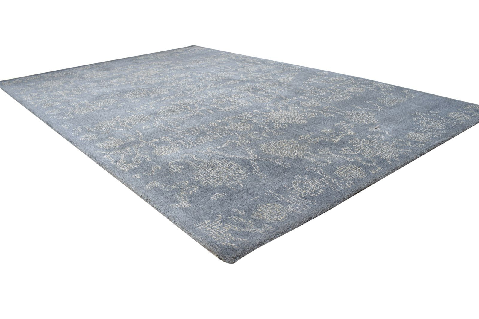 5' X 8' Rug Wool Charcoal Modern Hand Tufted Indian Abstract Room Size Carpet 7864330289301