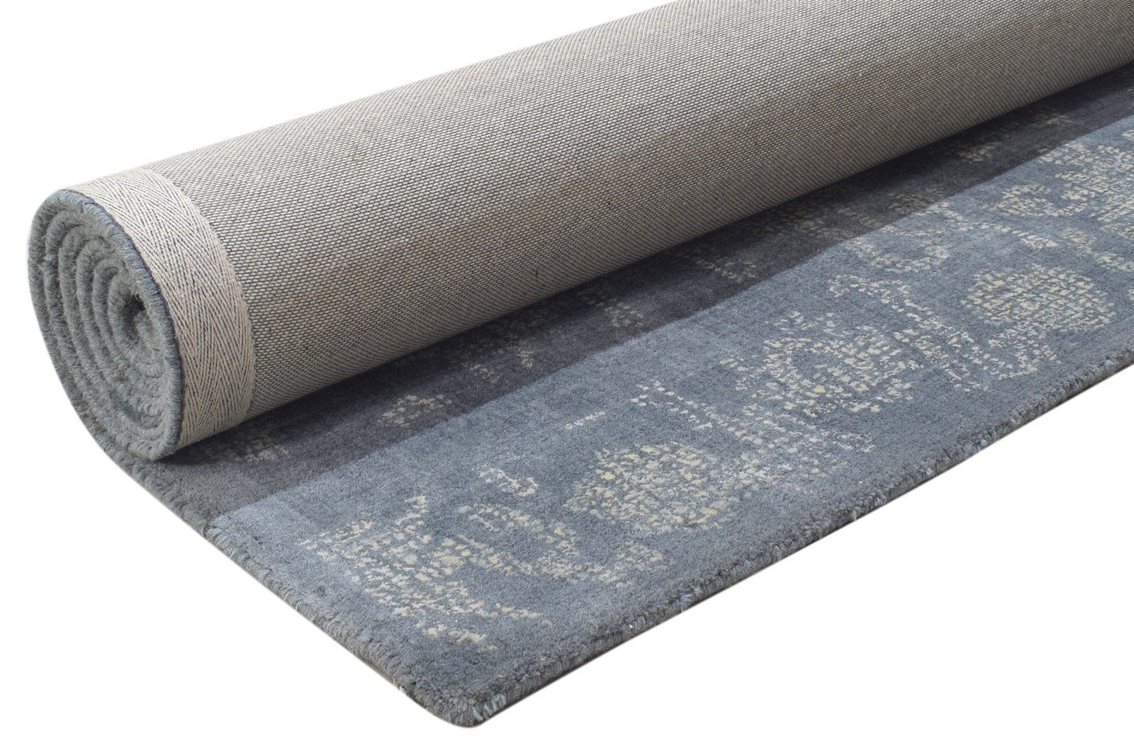 5' X 8' Rug Wool Charcoal Modern Hand Tufted Indian Abstract Room Size Carpet 7864330289301