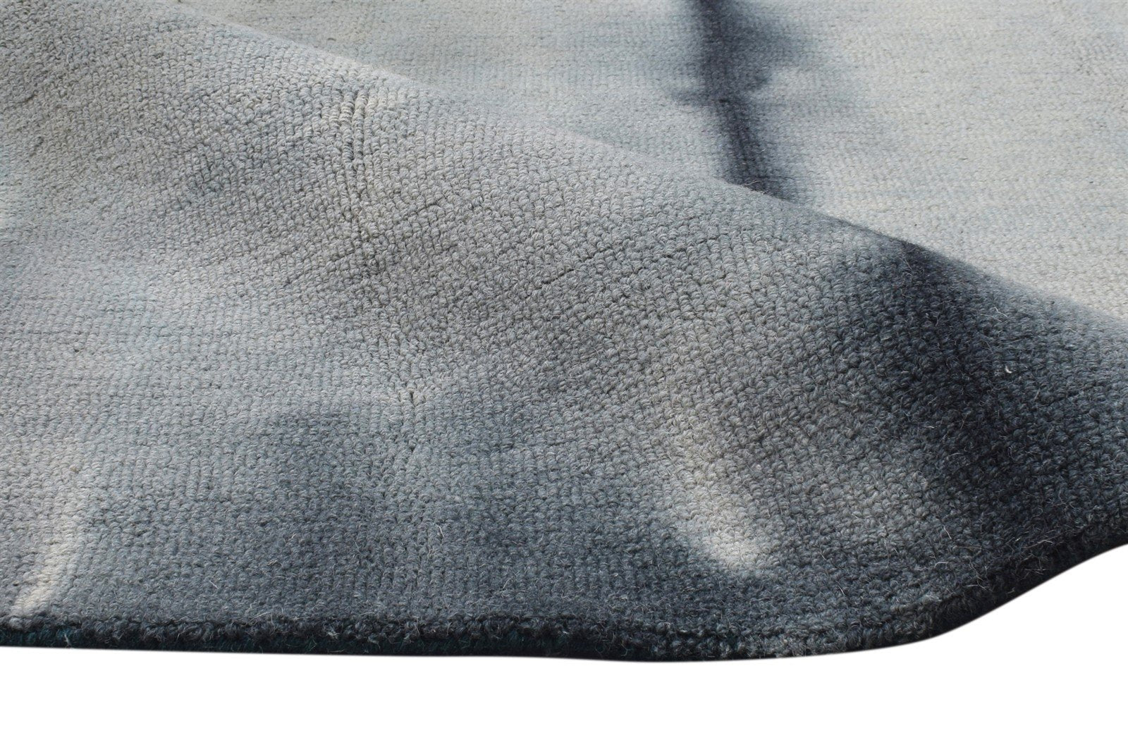 5' X 8' Rug Wool Charcoal Modern Hand Tufted Shibori Tie Dye Room Size Carpet 7865256804501