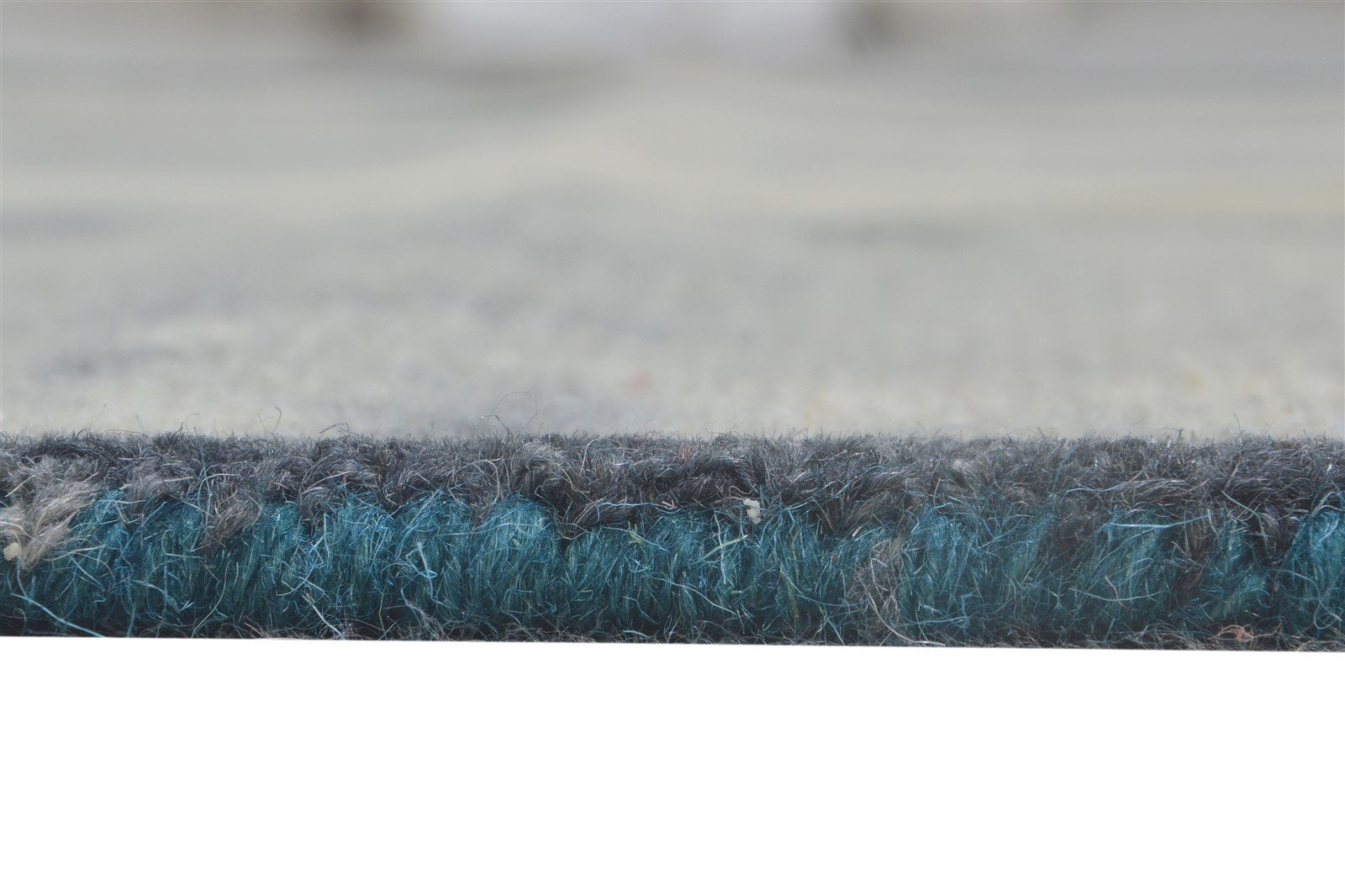 5' X 8' Rug Wool Charcoal Modern Hand Tufted Shibori Tie Dye Room Size Carpet 7865258049685