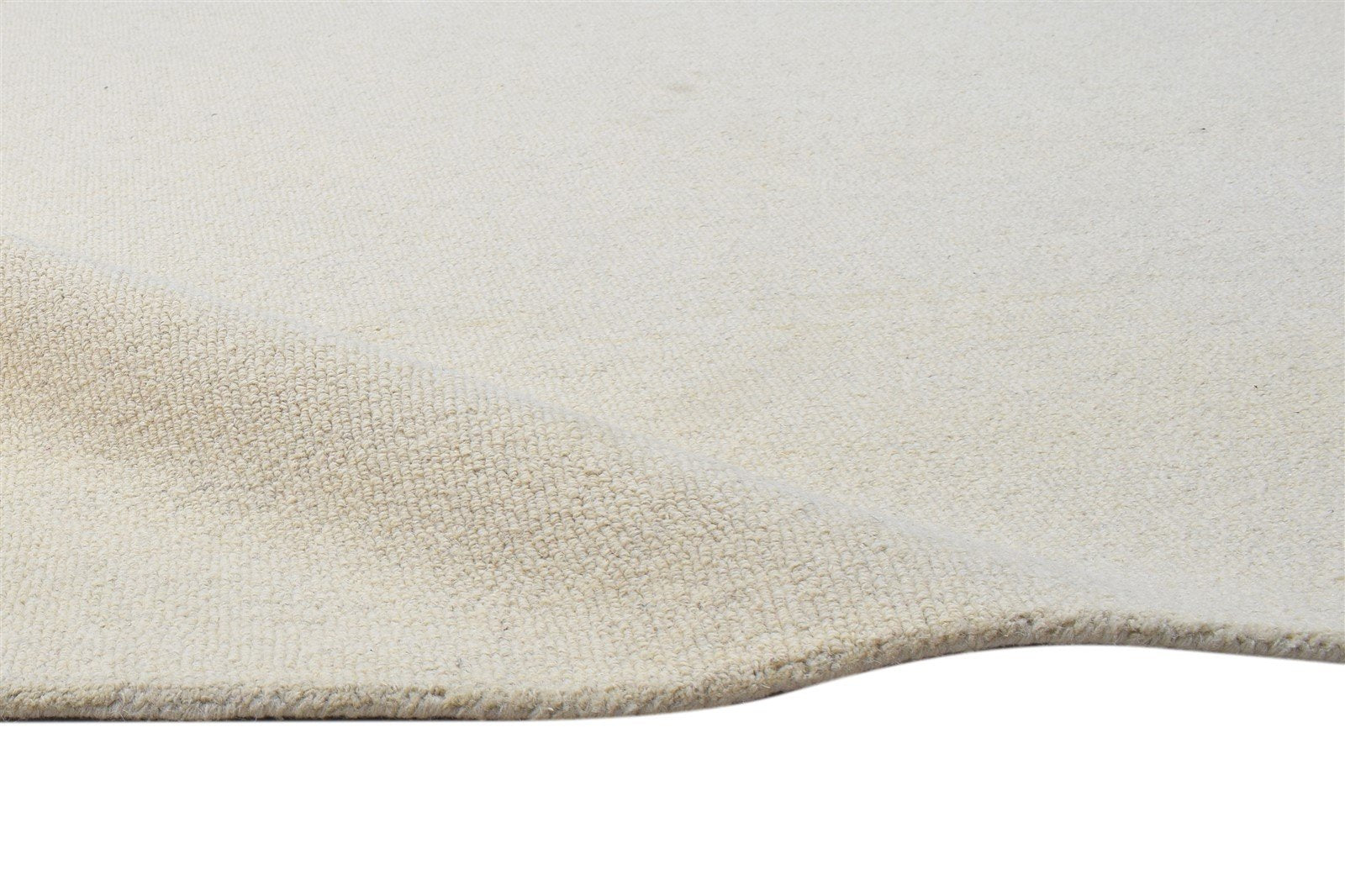 5' X 8' Rug Wool Cream Modern Hand Tufted Scandinavian Solid Room Size Carpet 7864108089493