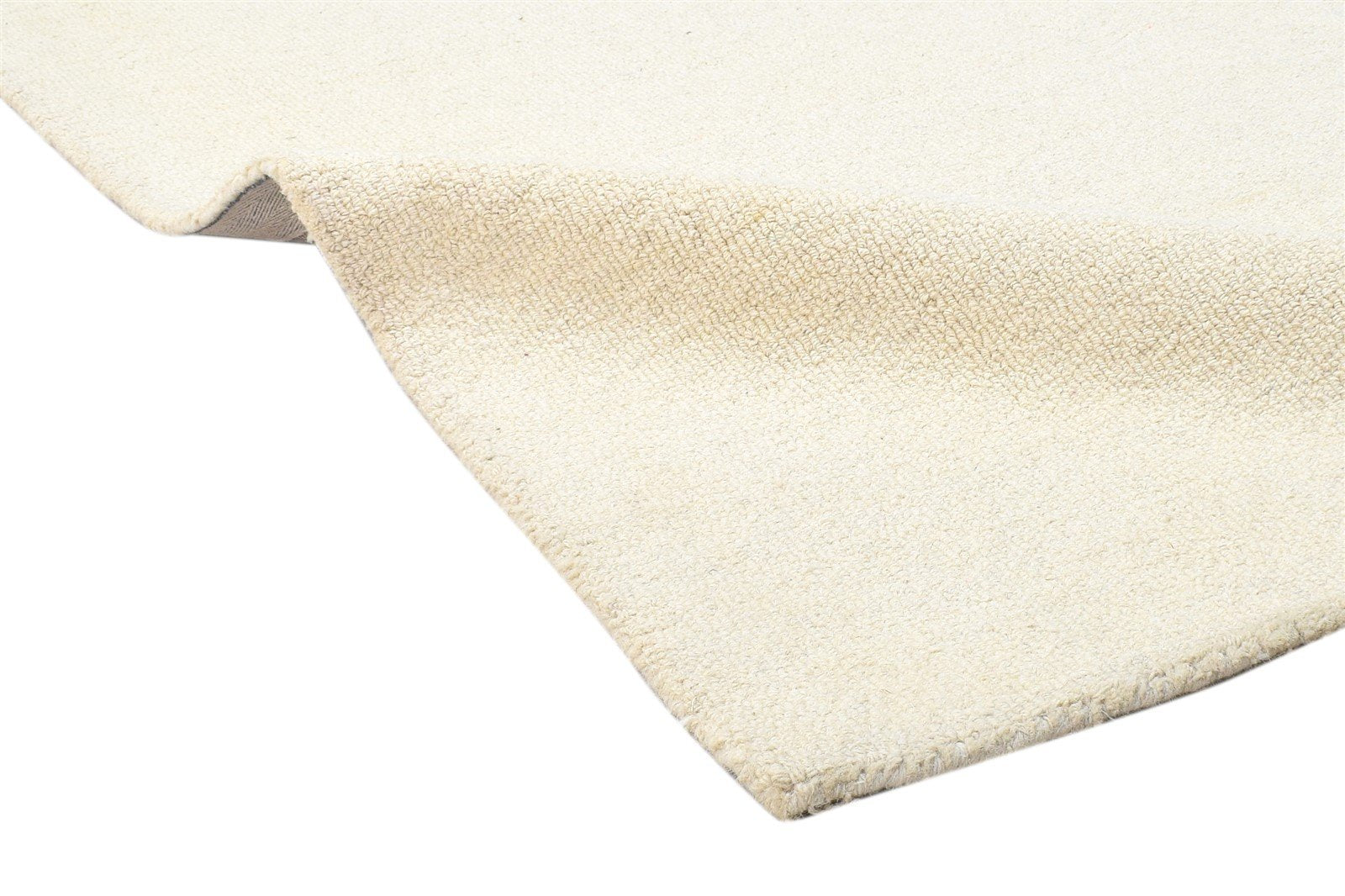 5' X 8' Rug Wool Cream Modern Hand Tufted Scandinavian Solid Room Size Carpet 7864108089493